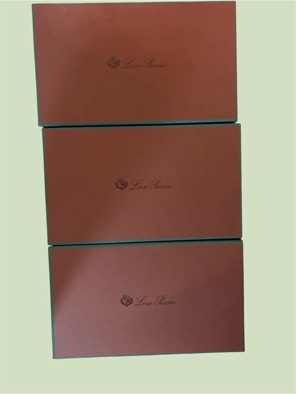 Loro Piana Terracotta Brown Presentation Boxes(LOT OF 3)